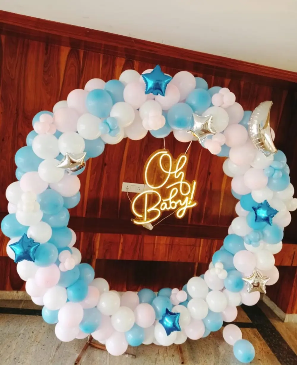 Baby Elephant Theme Backdrop — Baby Welcome & Baby Shower Decor in Gurgaon